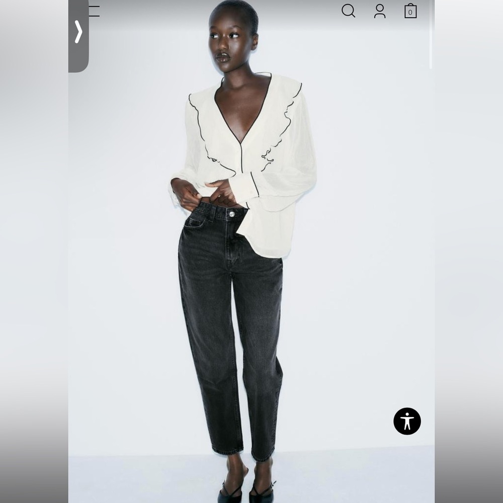 ZARA Mom Fit Jeans with a High Waist